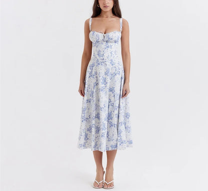 French Blue Corset Dress