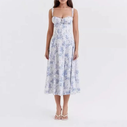 French Blue Corset Dress